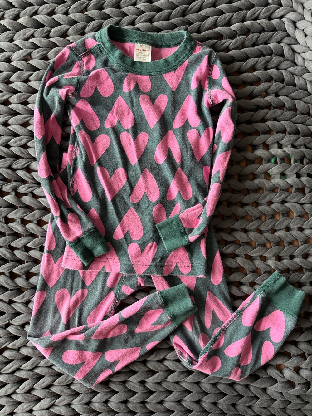 Hanna Andersson Organic Cotton Heart Pajama Set – 110 cm